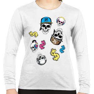 Kaos Nerd Skull With Dollar 