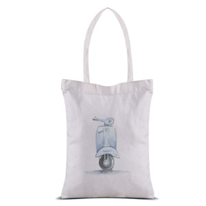 Tas Tote Vespa watercolour #3