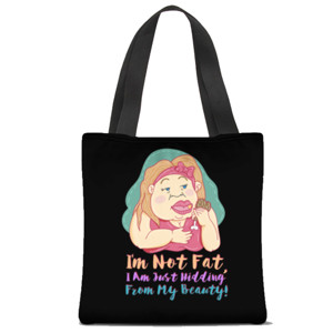 Tas Tote Fullprint I am not fat
