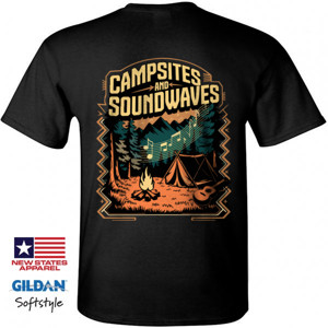 Kaos Streetwear Campsites Soundwaves Pecinta Alam Musik