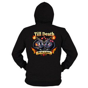 Hoodie Zipper Cinta sampai mati