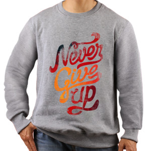Jaket Sweater Never Give Up