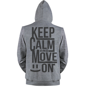 Jaket Hoodie KEEP CALM AND MOVE ON 8 backprint