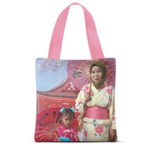 Tas Tote Fullprint Mother and Daughter on Kimono