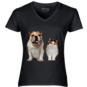 Kaos Couple Dog Cat