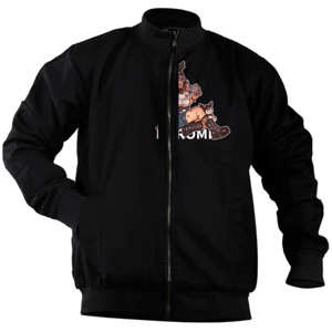 Jaket Bomber Hitam Kuromi t-shirt kultur Jepang