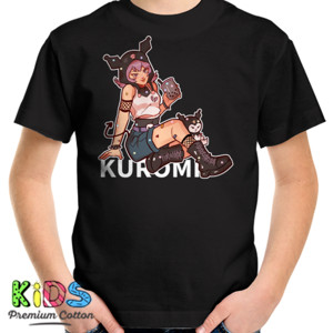 Kaos Hitam Kuromi t-shirt kultur Jepang