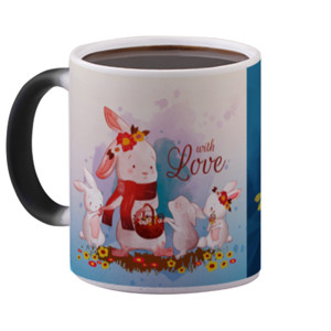Mug Bunglon Mug with Love - Mug Cute Rabbit