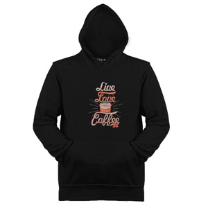 Jaket Hoodie Live love coffee vn82