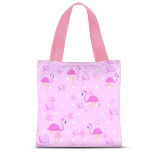 Tas Tote Fullprint Flamingo