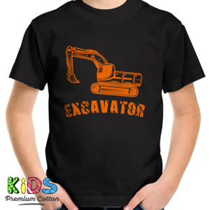 Kaos KAOS ANAK KARAKTER EXCAVATOR ORANGE