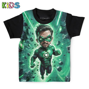 Kaos Anak Full-Print kid green lantern