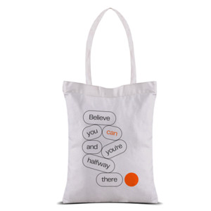 Tas Tote Marimo Believe You Can Tote Bag (White Tote Bag)