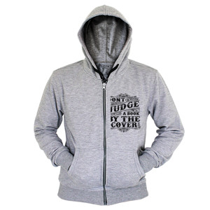 Hoodie Zipper Dont judge book by The Cover