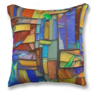 Bantal Mosaic kaca warna