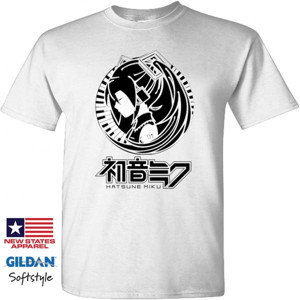 Kaos Monochrome Hatsune Miku Vocaloid - Tower Light 