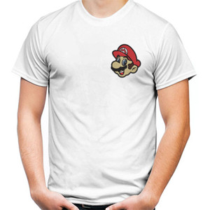 Kaos Mario Embroidery