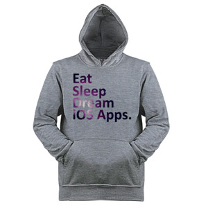 Jaket Hoodie Kaos Iphone - Eat Sleep iOS (CLIPN03)