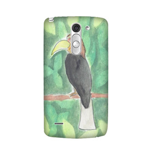 Watercolor rangkong bird Casing HP