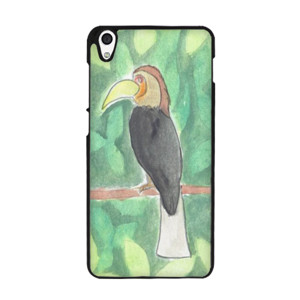 Watercolor rangkong bird Casing HP