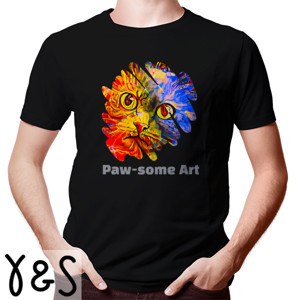 Kaos Cat Lover Pencinta Kucing Pawsome Art