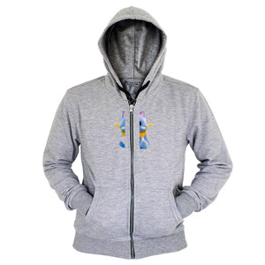 Hoodie Zipper Kaos Kucing Lucu Warna Biru