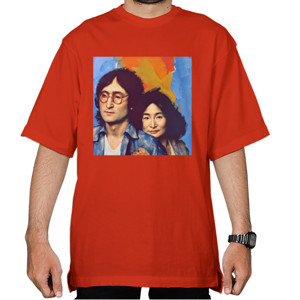 Kaos Oversize John dan Yoko Desain Couple
