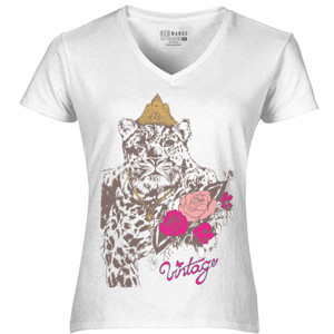 Kaos Vintage Leopard Rose