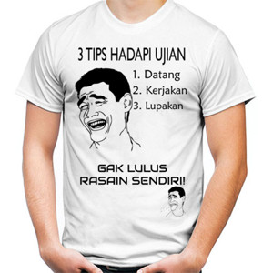 Kaos meme lucu ujian nasional