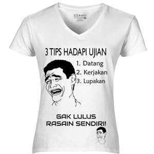 Kaos meme lucu ujian nasional