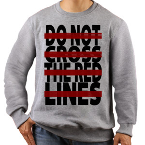 Jaket Sweater DO NOT CROSS THE RED LINES