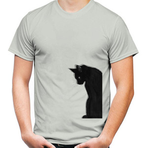 Kaos Kucing Hitam Termenung