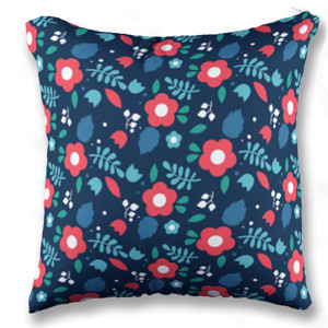 Bantal Bunga Mawar Abstrak