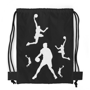 Tas Serut Fullprint Tas Serut Basket Hitam Fullprint