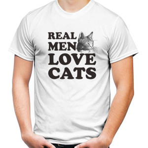 Kaos Real Man Love Cats - Unisex