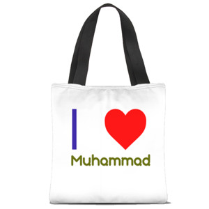Tas Tote Fullprint I Love Muhammad