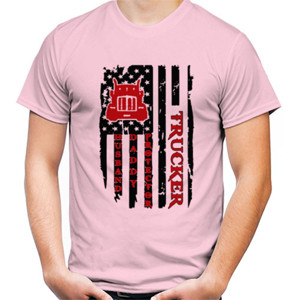 Kaos Trucker Husband Daddy Protector American Flag - 1