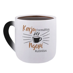 Mug Bunglon Kerja Formalitas Ngopi Rutinitas