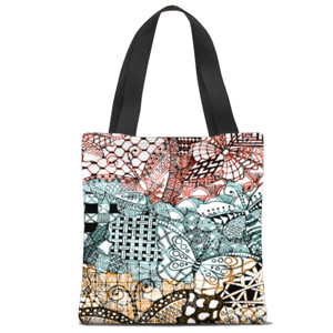 Tas Tote Fullprint Beauty butterfly bag