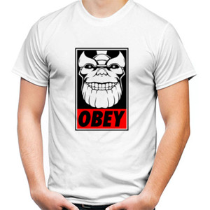 Kaos Kaos Distro Thanos Obey Putih