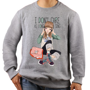 Jaket Sweater I Dont Care - I Sing 