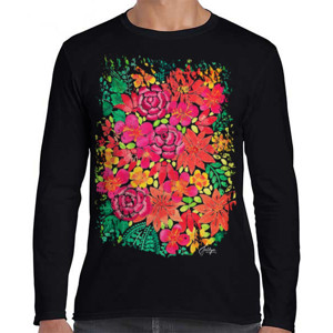 Kaos Wanita Hitam Wildflower