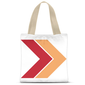 Tas Tote Fullprint Strip Kuning Merah