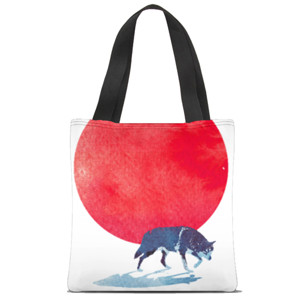 Tas Tote Fullprint Bulan merah