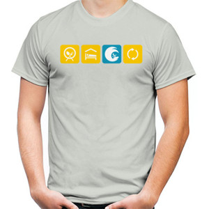 Kaos Eat Sleep Surf Repeat
