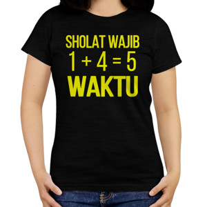 Kaos sholat wajib 5 waktu