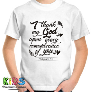 Kaos Philipians 1 : 3 [Black Text]
