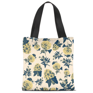 Tas Tote Fullprint Yellow Flowers