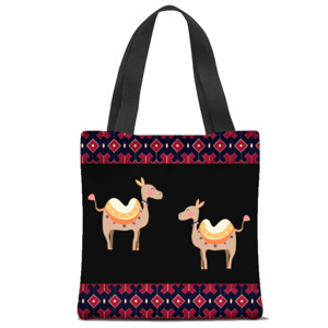 Tas Tote Fullprint tote bag camel - onta bingkai gorga