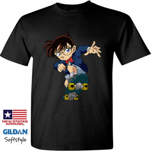 Kaos Conan Edogawa With Skateboard solar